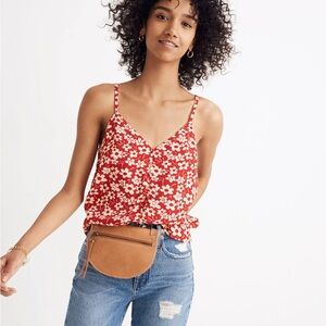 Madewell floral silk tank
